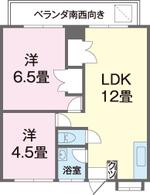 佐久原マンション(2LDK/2階)の間取り写真