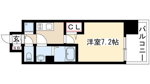 プレサンス上前津グレース(1K/10階)の間取り写真