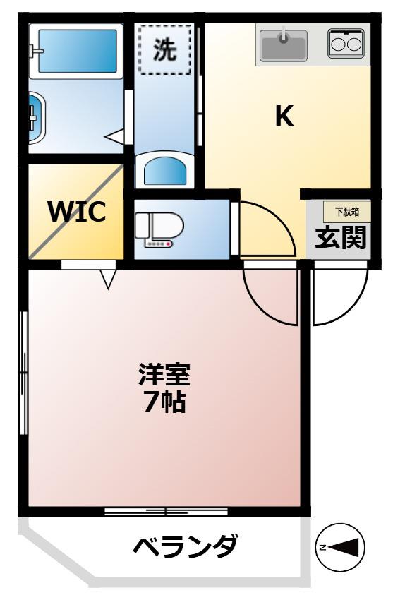 レオンハウス(1K/3階)の間取り写真