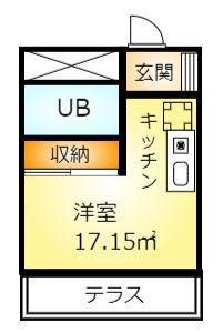 ガーデンリリー習志野(ワンルーム/1階)の間取り写真