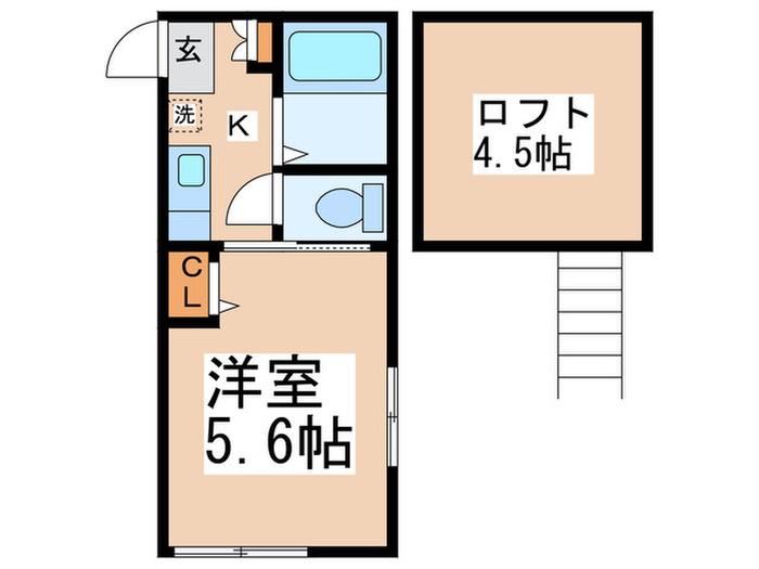 サンライズ長津田(1K/1階)の間取り写真