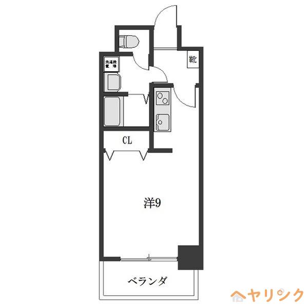 レジデンス新瀬戸(ワンルーム/4階)の間取り写真