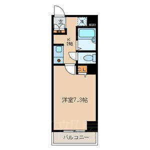ドミサイル・チヨダ(1K/5階)の間取り写真