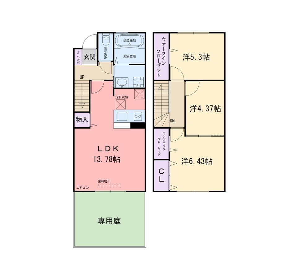D-ROOMSAITOC(3LDK/1階)の間取り写真