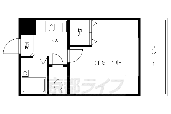 パルコーポ大宮(1K/3階)の間取り写真