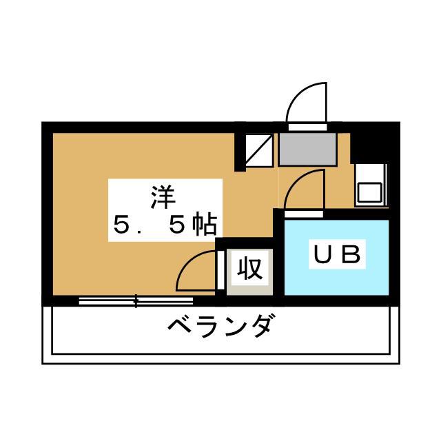 TOP・横浜東白楽(ワンルーム/5階)の間取り写真