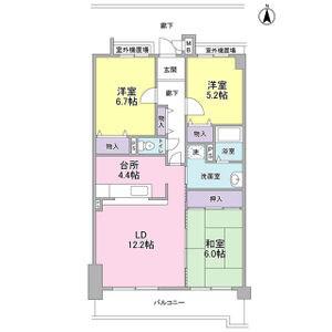ルミエール桜ヶ丘(3LDK/3階)の間取り写真