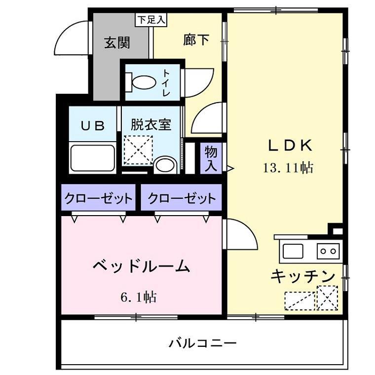 SANTA BASE(1LDK/1階)の間取り写真