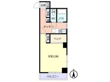 IGビル(1K/4階)の間取り写真