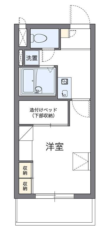 AS 61(1K/3階)の間取り写真