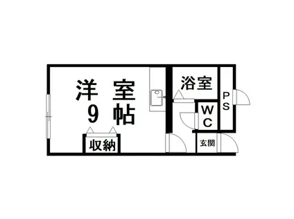 ドミールRAN(ワンルーム/4階)の間取り写真