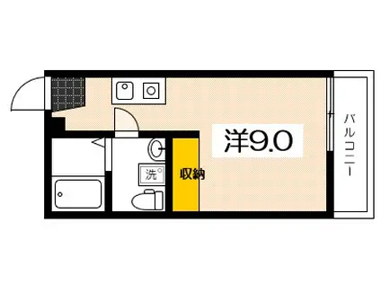 SAKURAGE(ワンルーム/3階)の間取り写真