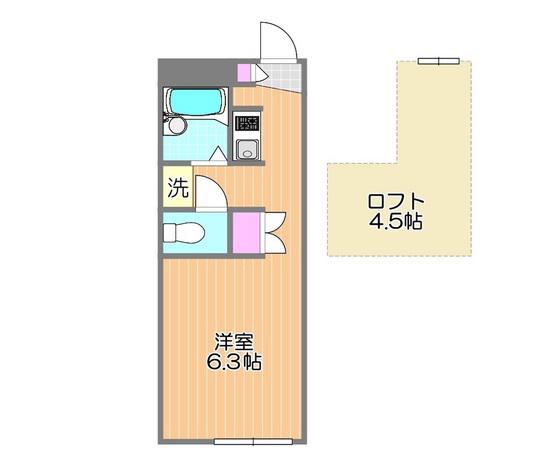 FOREVER RESIDENCE IMAIII(1K/2階)の間取り写真
