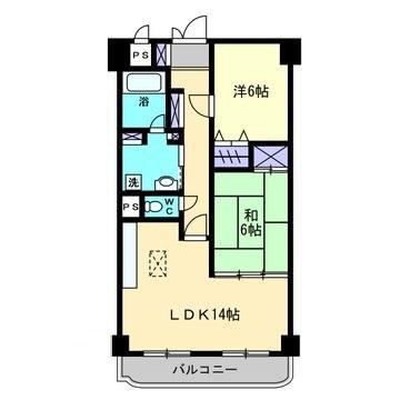 リバティハウス(2LDK/3階)の間取り写真