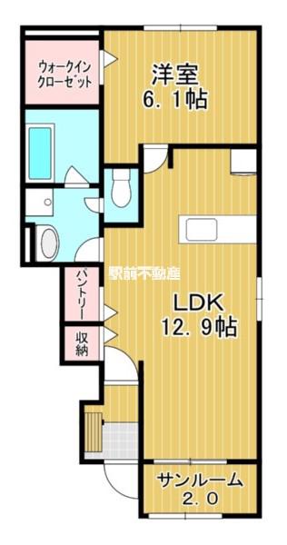 エスタリオ(1LDK/1階)の間取り写真