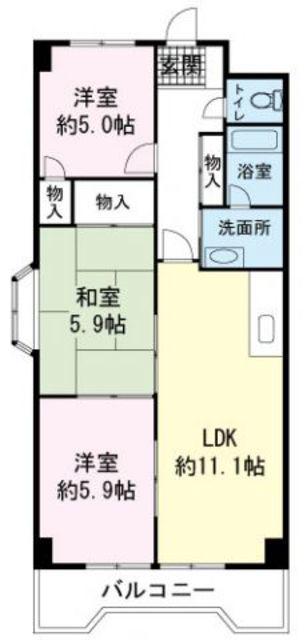 ヴィクトリー88(3LDK/3階)の間取り写真
