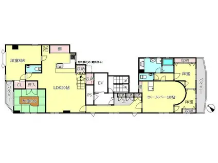 セイシェル神戸(5LDK/10階)の間取り写真