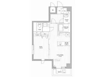 N-STAGE NERIMAKITAMACHI(1DK/4階)の間取り写真