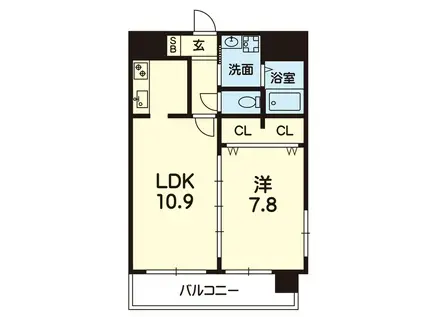 ドノーレ銀座通(1LDK/5階)の間取り写真
