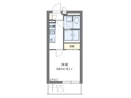 クレイノ領家セブン(1K/2階)の間取り写真