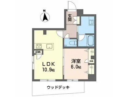 MONREVE-K(1LDK/1階)の間取り写真