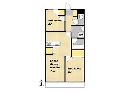 ピノ・ノワール(2LDK/2階)の間取り写真