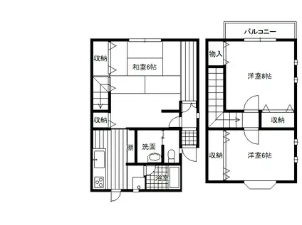 サニーハイツ(2LDK/1階)の間取り写真