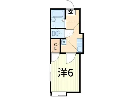 COLONNA MIAIARE(1K/1階)の間取り写真