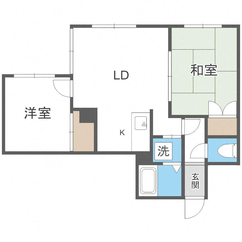グランカサ(2LDK/2階)の間取り写真