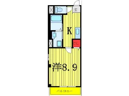 セピアコートMK(1K/3階)の間取り写真
