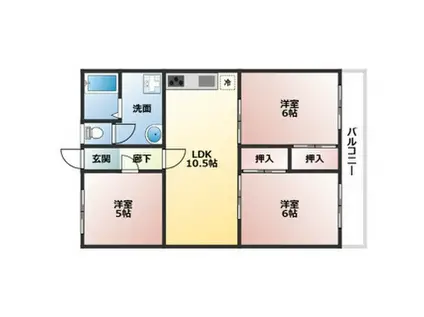 プレミアI(2LDK/2階)の間取り写真