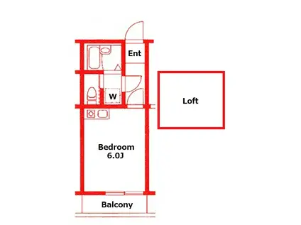 スヴニール横浜(ワンルーム/2階)の間取り写真