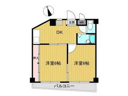セオ・コート潤和(2DK/3階)の間取り写真