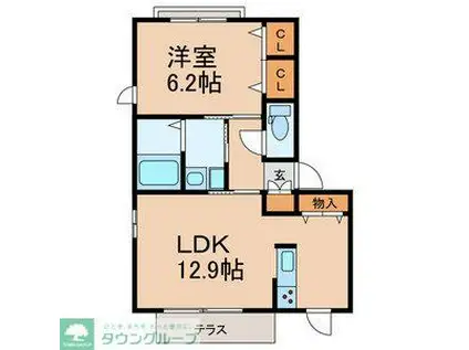 サンクステラ5(1LDK/1階)の間取り写真