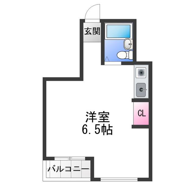 ロータス藤田ビル(ワンルーム/4階)の間取り写真