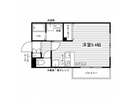 オチェアーノ久留米大学前(ワンルーム/2階)の間取り写真
