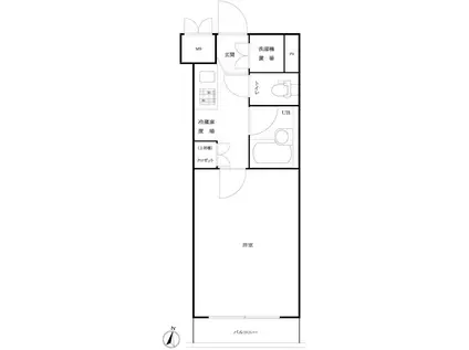 ルーブル武蔵小杉弐番館(1K/5階)の間取り写真