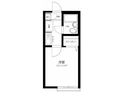 OZ壱番街(1K/2階)の間取り写真
