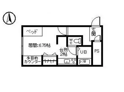 マンションOFF(ワンルーム/3階)の間取り写真