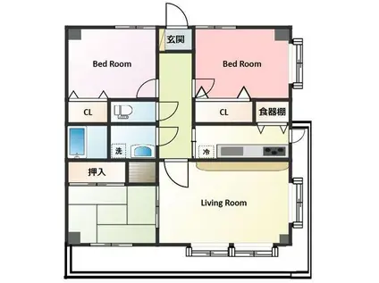 バルール町田(3LDK/4階)の間取り写真