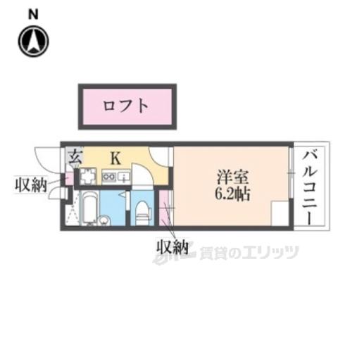 レオパレス武庫川東(1K/1階)の間取り写真