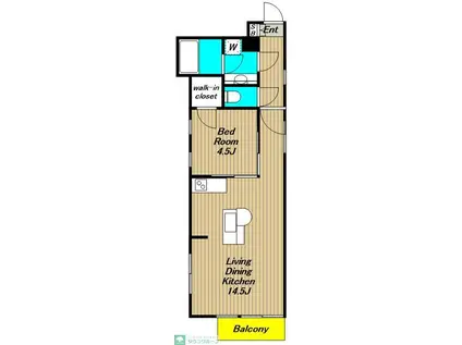 東松原ポイント(1LDK/3階)の間取り写真