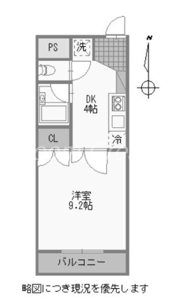 KSガーデン住吉(1DK/2階)の間取り写真
