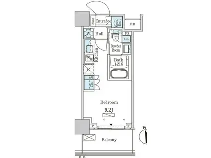 パークアクシス大塚ステーションゲートタワー(ワンルーム/19階)の間取り写真