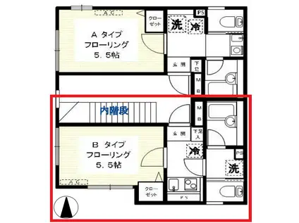 ソル・レヴェンテ高円寺II(1K/1階)の間取り写真