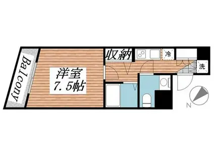 メゾン・ド・ヴィレ目黒(1K/2階)の間取り写真