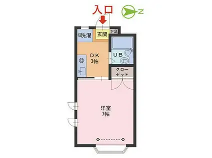 ESTRELLA(1DK/2階)の間取り写真