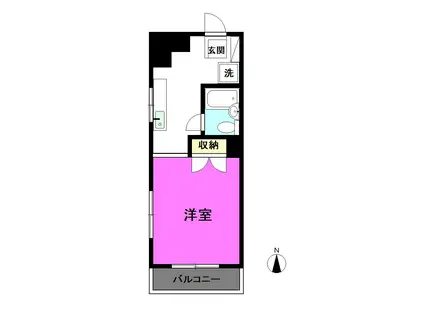 スズキビル(1K/2階)の間取り写真