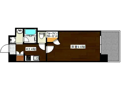 VINS ROCHE(1K/4階)の間取り写真