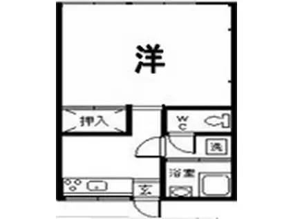 コーポ千恵(1K/2階)の間取り写真